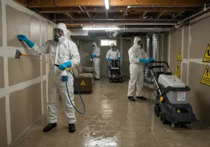 Basement Moisture Removal and Structural Drying process in Buffalo, MN